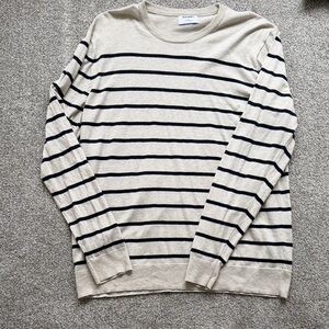 Old Navy Striped Beige and Navy Sweater